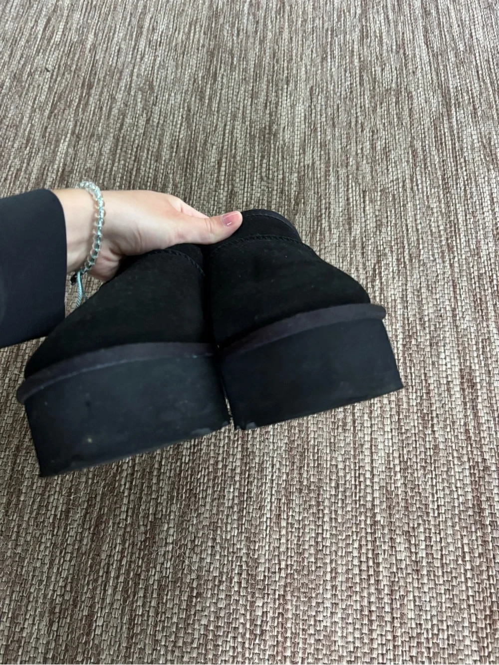 Cushionaire Black Platform Mule Slip-On Shoes
